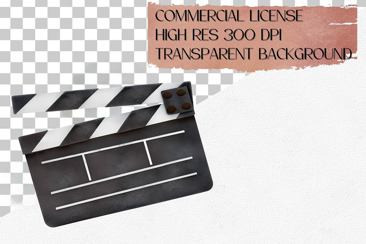 Watercolor Cinema Clipart, Movie PNG, an Illustration by CropUp Creative (Photo 4 of 4)