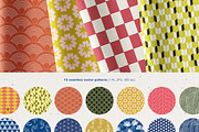 Japanese pattern and elements set, a Pattern Graphic by likorbut (Thumbnail 2 of 9)
