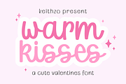 Warm Kisses - Valentines Font, a Handwritten Font by Keithzo (Thumbnail 1 of 9)