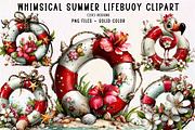 Whimsical Summer Lifebuoy Clipart, an Illustration by CreationArt (Thumbnail 1 of 10)