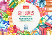 42 Gift Box Bundle PNG Clipart, an Illustration by LilyBoo Clipart (Thumbnail 1 of 3)