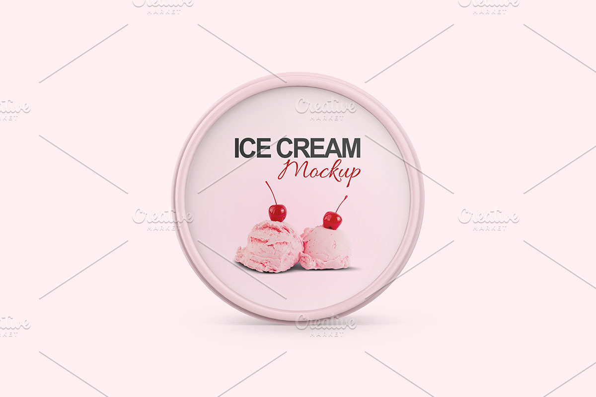 Ice Cream Tub Mockup, a Packaging Mockup by Dev.Rawat21 (Photo 6 of 6)