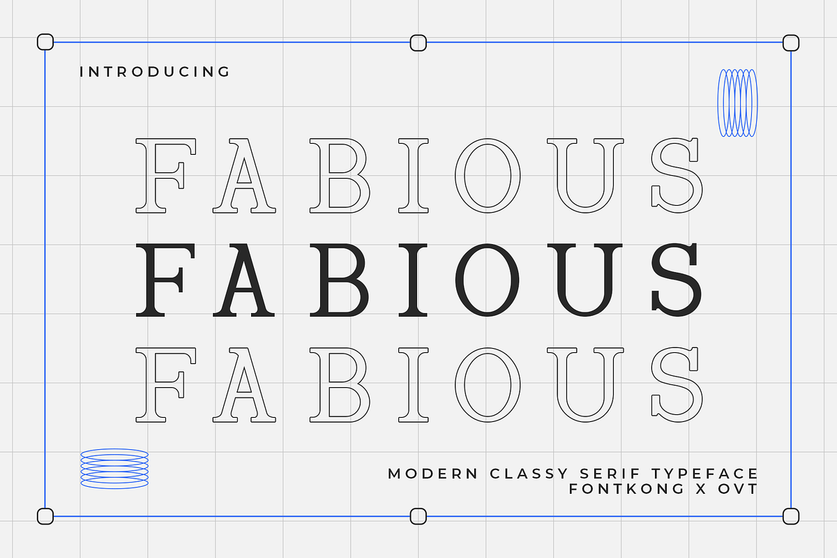 Fabious-Modern Classy Serif Typeface, a Serif Font by overlaytemplates (Photo 1 of 5)