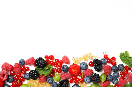 Concept of fresh food, berries, space for text, a Food & Drink Photo by AtlasStudio PRO