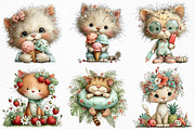 Whimsical Summer Cats Clipart, an Illustration by Craft Nest (Thumbnail 2 of 12)