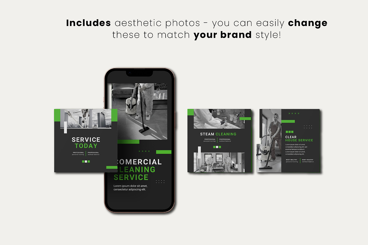 Cleaning Instagram Canva Templates preview 4
