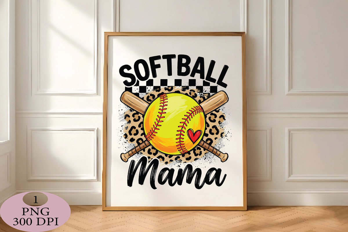 Retro Softball Mama PNG, an Illustration by Daily.Designs (Photo 5 of 5)