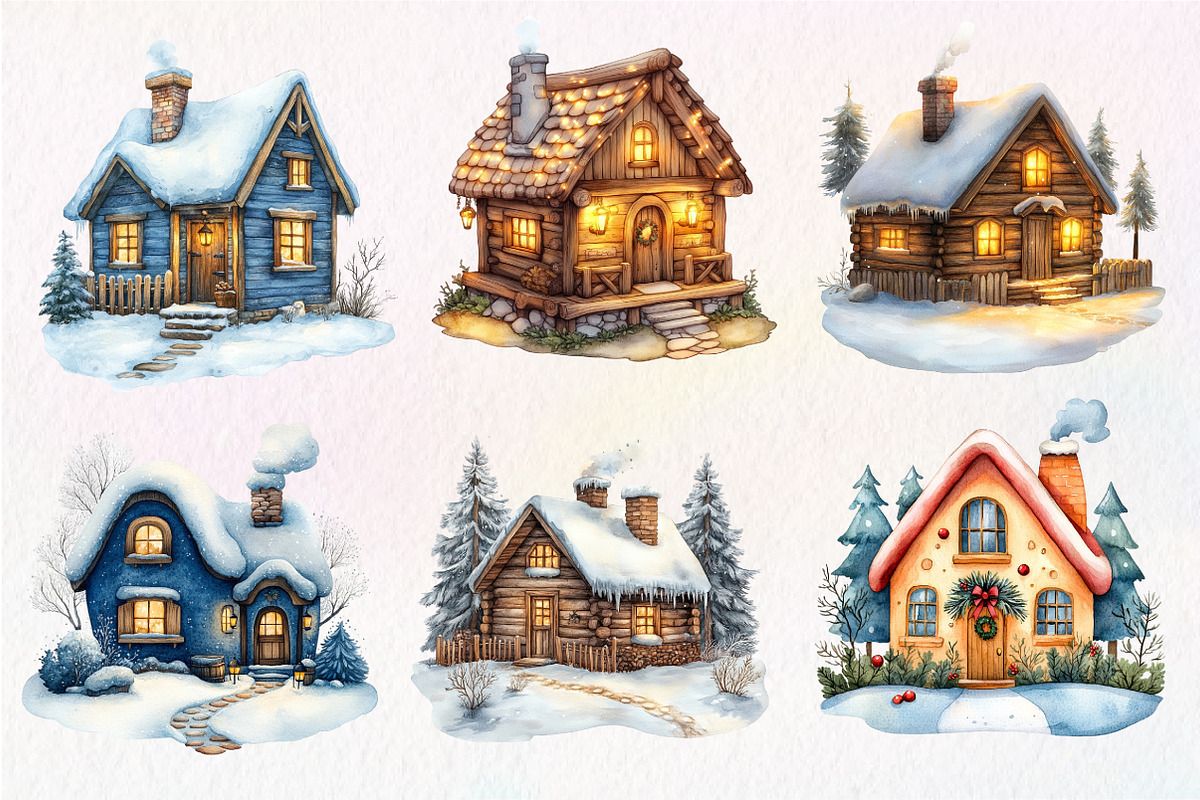 Christmas Winter Residence Clipart, an Illustration by Dream Creation (Photo 5 of 6)