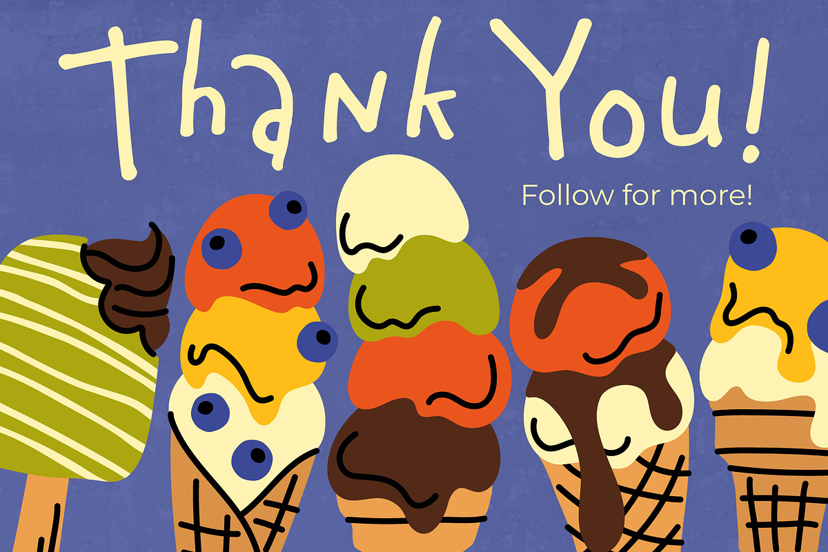 Ice Cream Cliparts & Summer Posters, a Food Illustration by Panna Limon Store (Photo 9 of 9)
