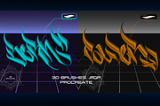 PRO3d Lettering Brushes For Procreat, a Brush Add-On by Torus1 (Thumbnail 2 of 7)