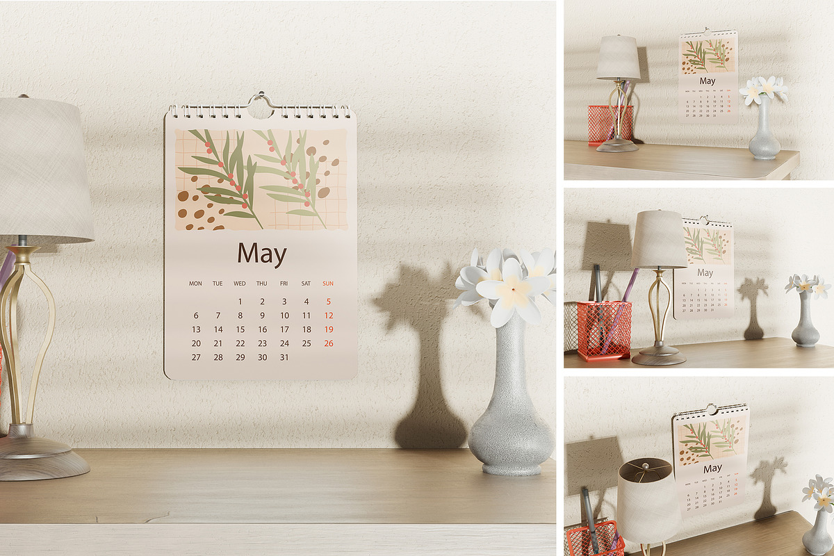 Calendar Mockup, a Poster Template by xavier_studio (Photo 1 of 5)