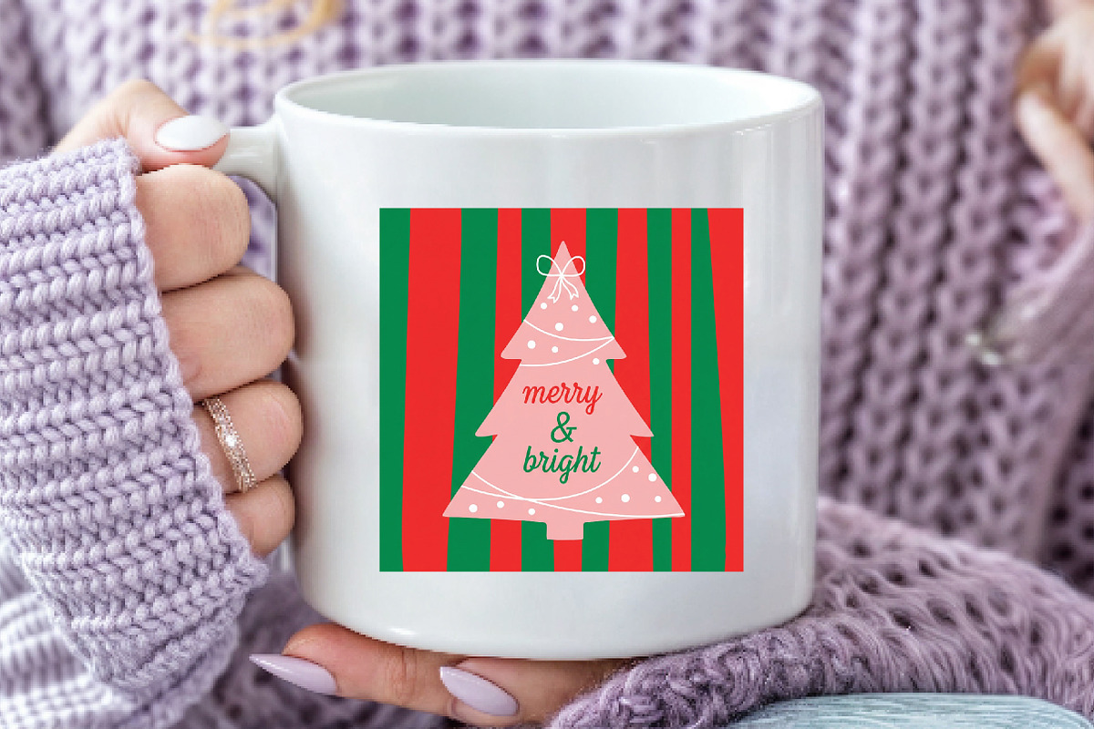 Christmas Wall Art Merry & Bright, an Illustration by Dream Creation (Photo 4 of 5)