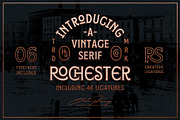 Rochester - with 46 Ligatures, a Serif Font by Hustle Supply Co. (Thumbnail 1 of 7)