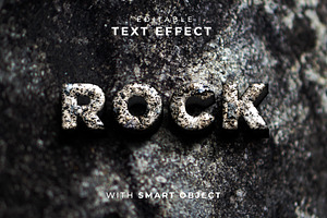 Rock Texture Editable Text Effect