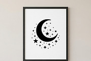 50 Crescent Moon with Stars, an Empty State Illustration by Amazin_art (Thumbnail 37 of 47)