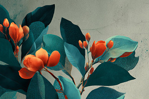 Modern Botanical Artwork, a Background Photo by Design Store