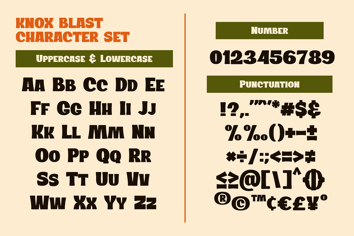 Knox Blast - Bold Retro Display Font, a Blackletter Font by Gumrega Studio (Photo 7 of 8)