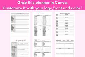 End Of Life Planner Canva Templates