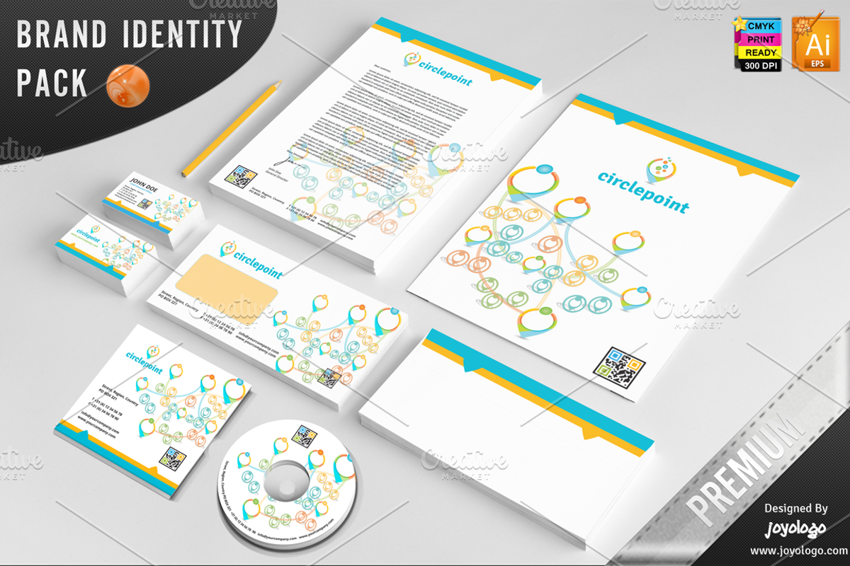 3D Circle Point Social Media ID, a Stationery Template by joyologo (Photo 1 of 2)