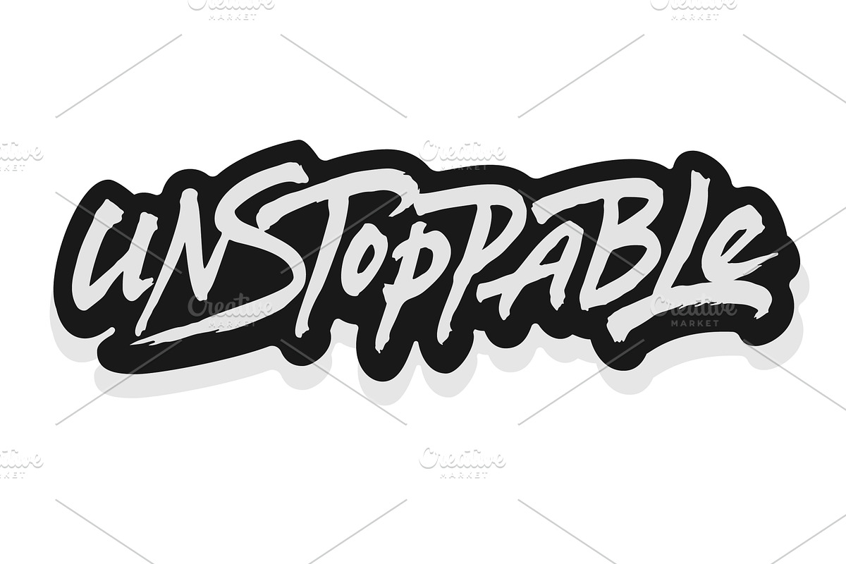 Unstoppable logo design, an Illustration by Zagach Letters
