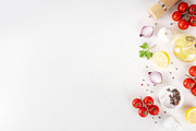 Ingredients for cooking food on the white background, a Food & Drink Photo by Rimma (Thumbnail 2 of 2)