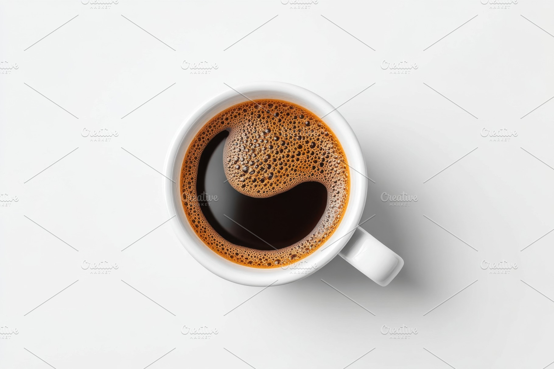 Cup of coffee on white background, a Food & Drink Photo by AlyaAnd