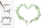 Valentine's Day Greenery Wreath, an Illustration by DailyMiracleDigitals,LLC (Thumbnail 1 of 6)