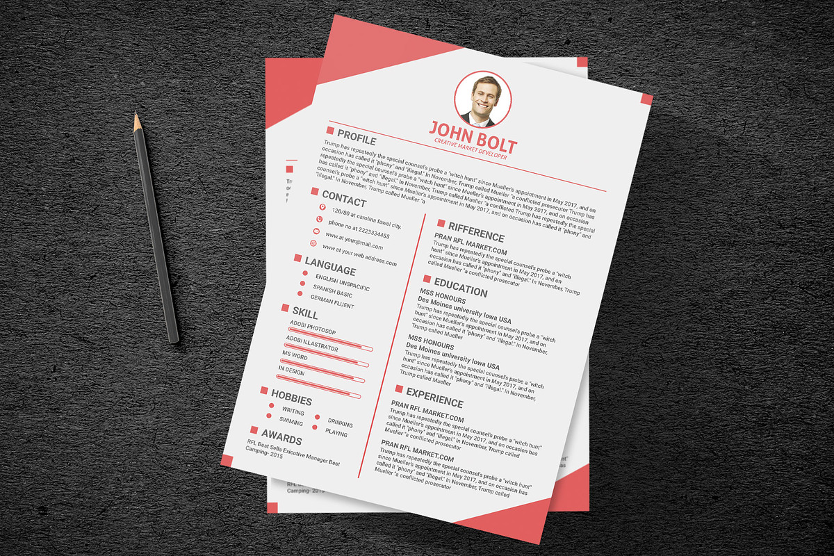Clean Resume/CV, a Resume Template by designvillage (Photo 12 of 13)