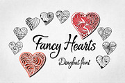 Fancy Hearts Dingbat Font, a Symbol Font by Digital Typeface Studio (Thumbnail 1 of 7)