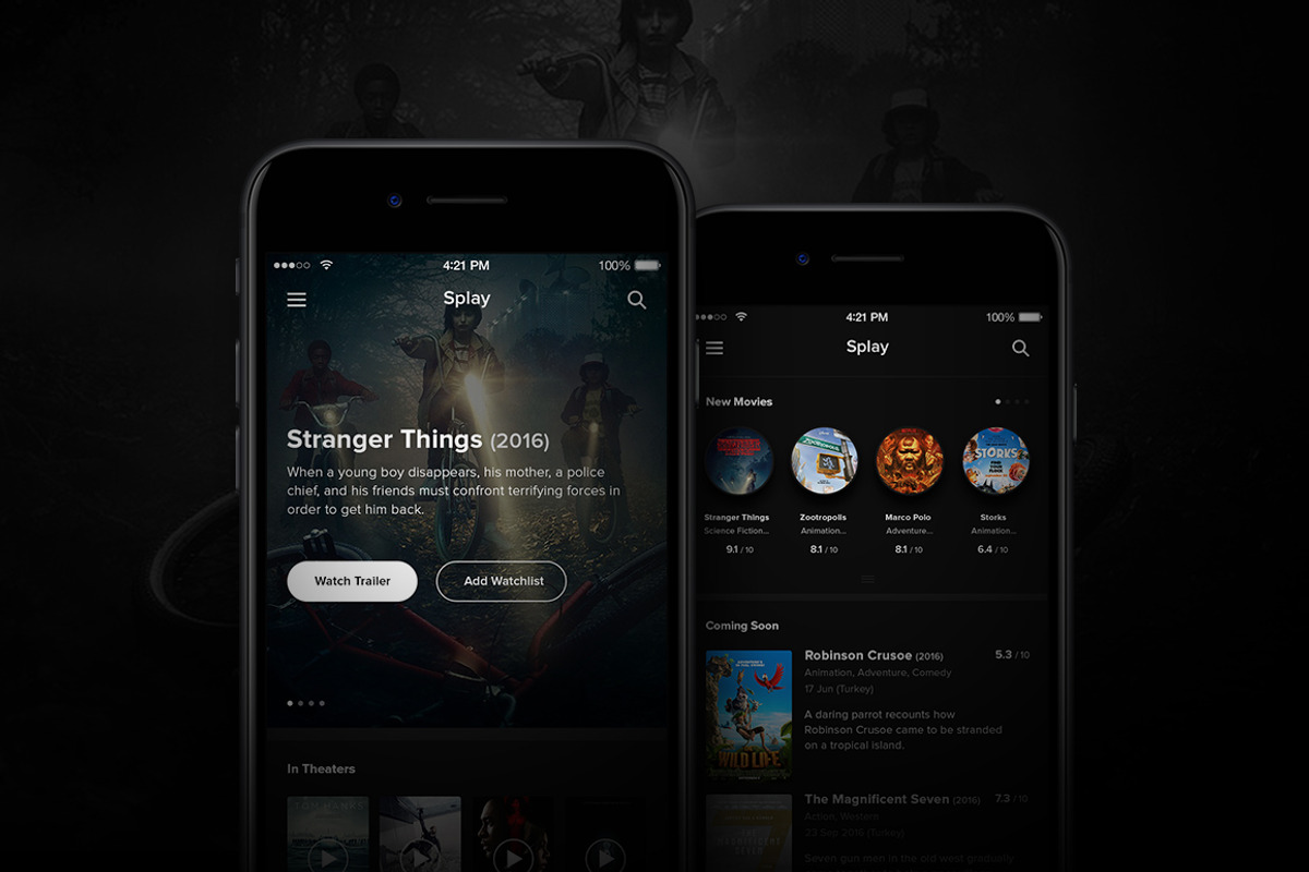 Splay Perfect Movie UI Kit, an UI Kit Template by Design Universe (Photo 6 of 6)