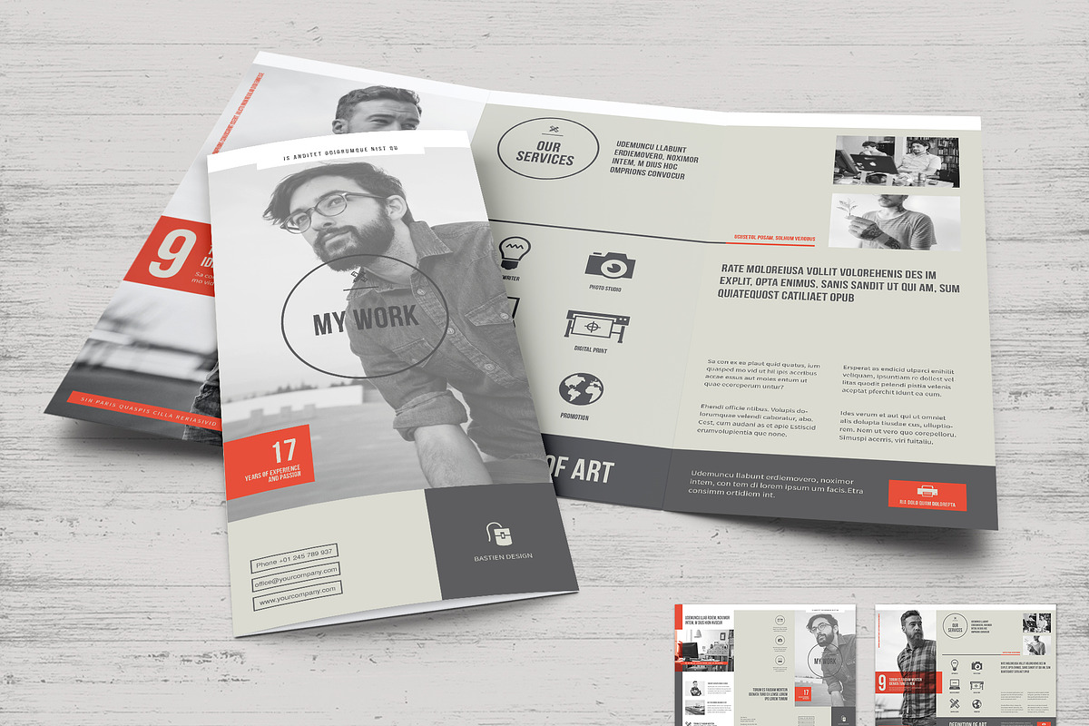 Tri-fold My Work, a Brochure Template by TypoEdition (Photo 1 of 3)