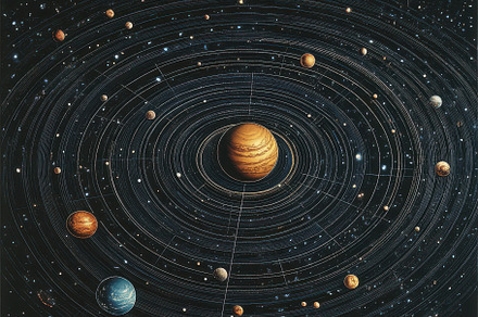 Celestial Orbits Planets Stars Cosmi, a Background Photo by Pixeness