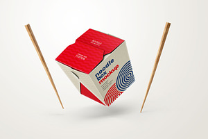 Noodle Box Mockup Set Asian Food