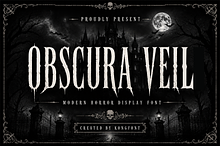 Obscura Veil - Horror Display Font