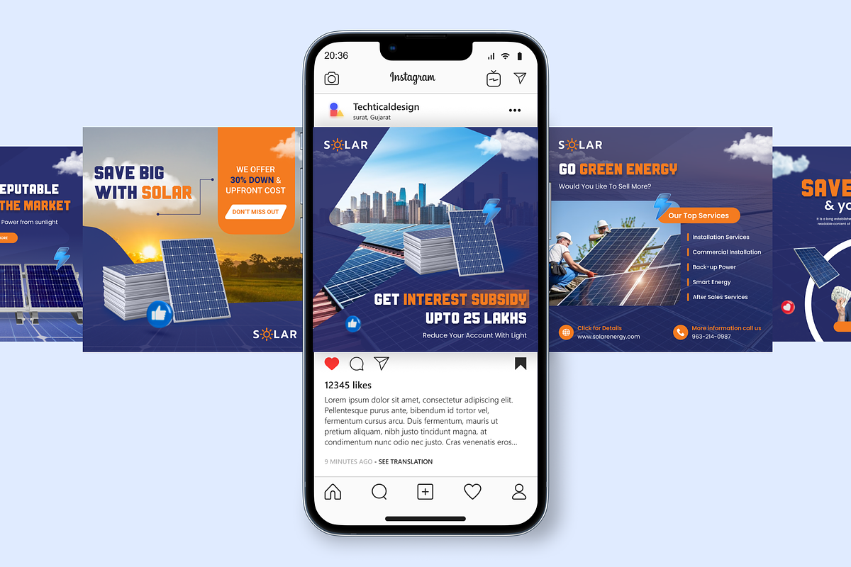 Solar System Marketing Post, a Social Media Template by IconexUI (Photo 5 of 7)