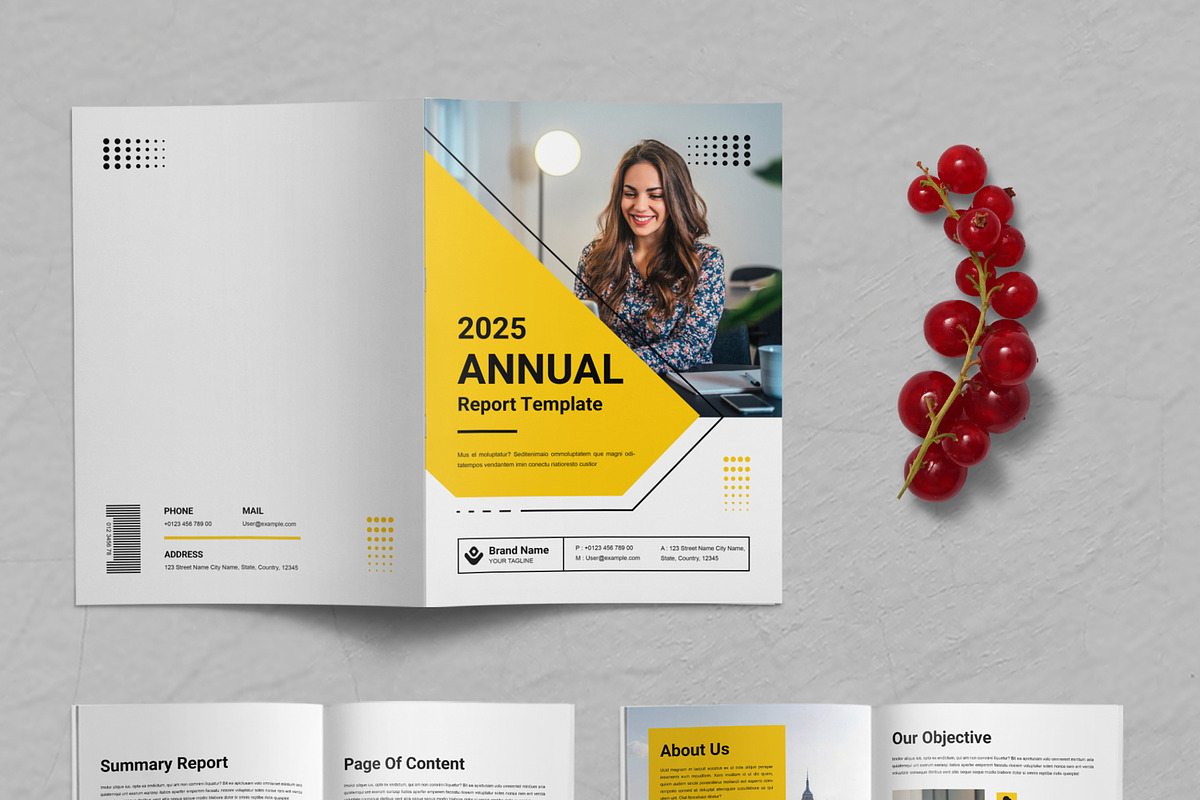Annual Report Brochure Template, a Brochure Template by ContestDesign (Photo 2 of 4)