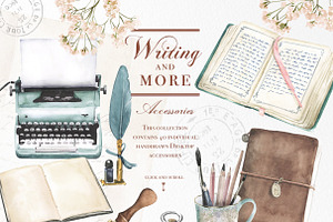 Watercolor Writing Elements & More