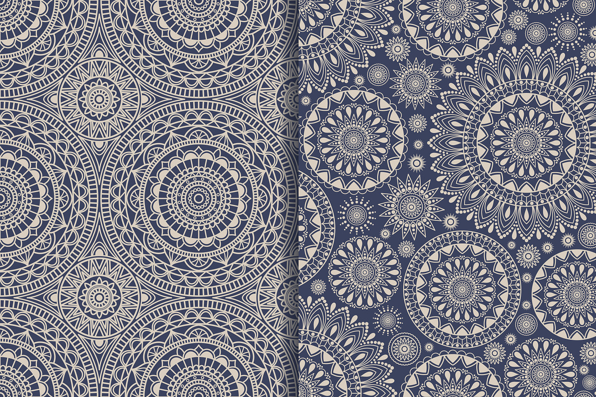 Set of 18 seamless pattern Mandala, a Pattern Graphic by NataLito (Photo 5 of 11)