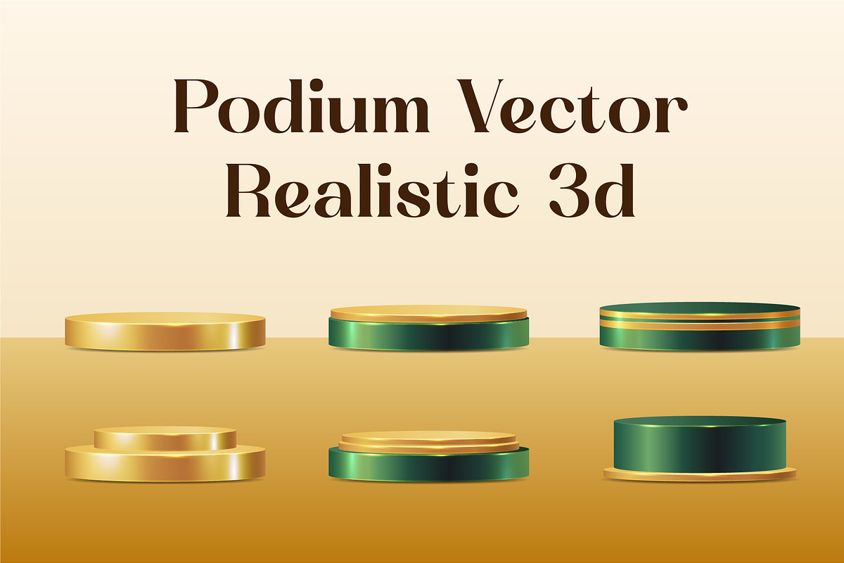 Podium Vector Realistic 3D, an Object Graphic by One Four Creativa (Photo 1 of 3)