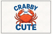 Crabby but Cute Beach Crab Summer, an Animal Illustration by CraftArtStudio (Thumbnail 1 of 4)