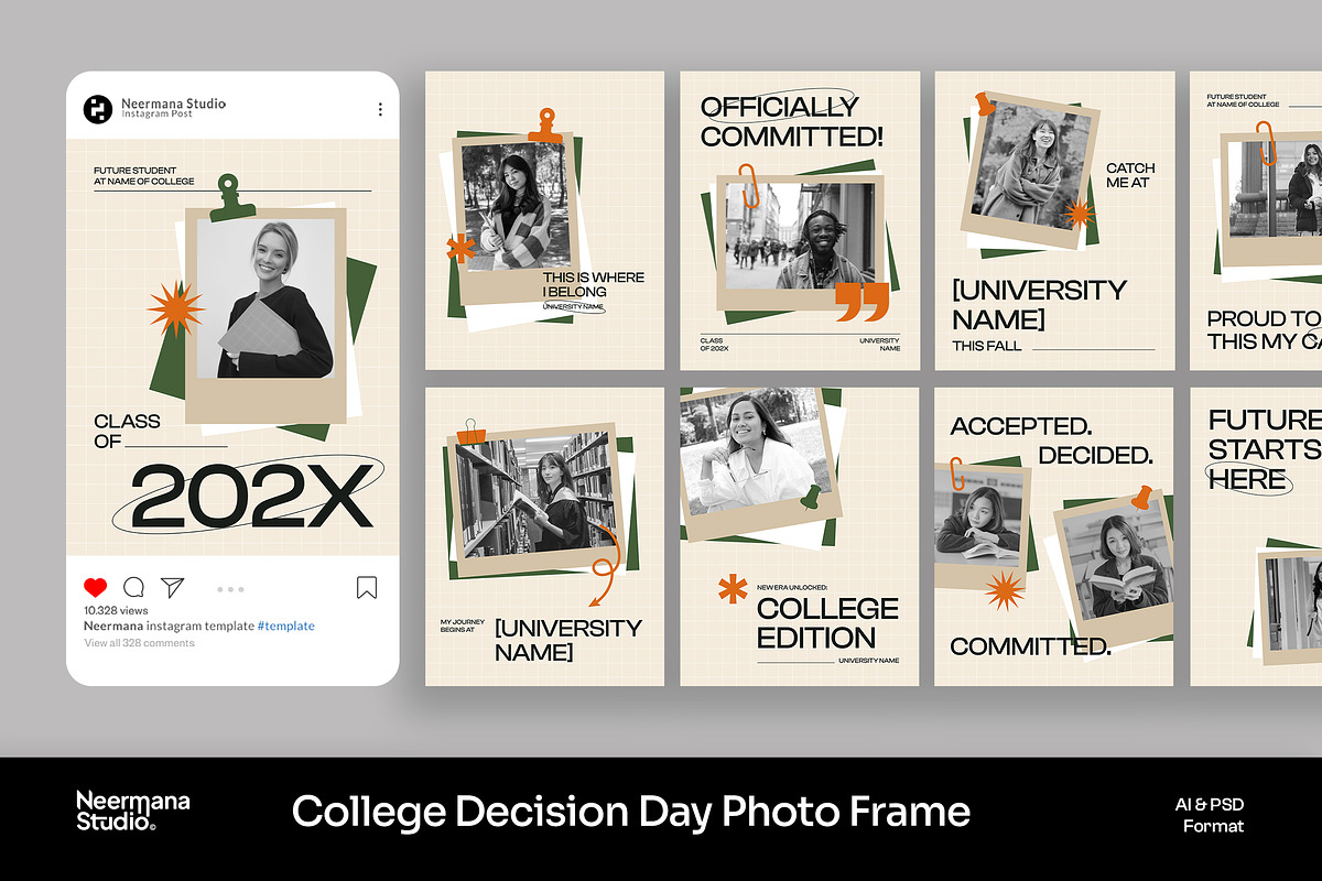 College Decision Day Photo Frame, a Social Media Template by Neermana