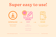Vibrant Instagram Posts Templates, a Social Media Template by Hell Yeah Designs (Thumbnail 2 of 8)