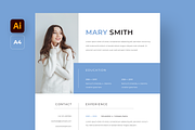 Simple CV Design Template A4, a Resume Template by Filip Studio (Thumbnail 3 of 4)