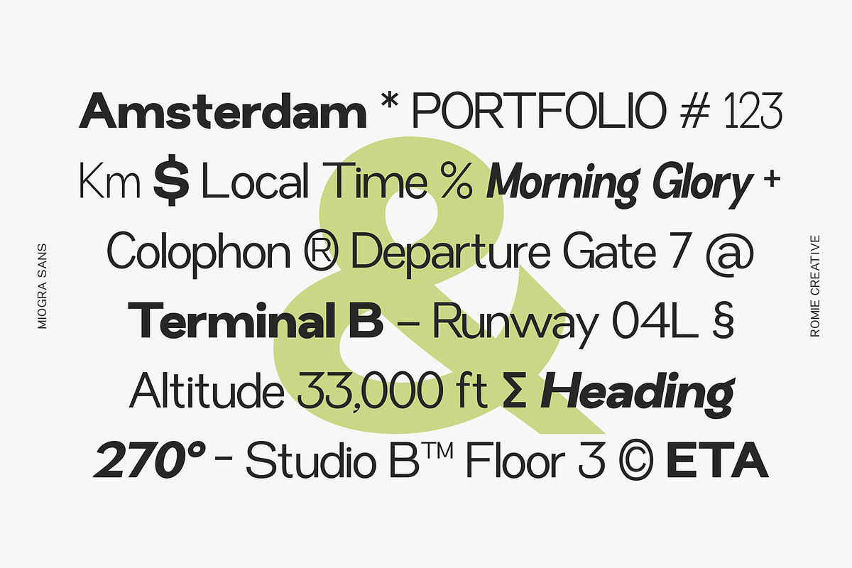 Miogra Sans, a Sans Serif Font by Romiecreative (Photo 9 of 14)