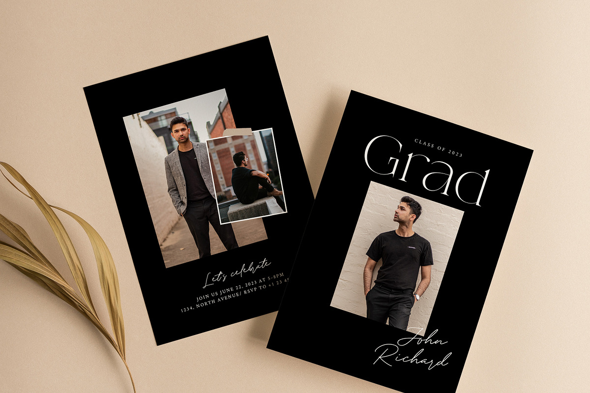 Graduation Card PSD Canva G415, a Card Template by Salsal Design (Photo 4 of 5)