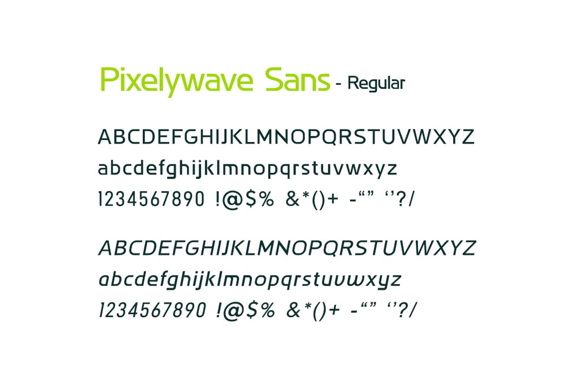 Pixelywave Sans Serif Modern Font, a Sans Serif Font by UICreative (Photo 2 of 13)