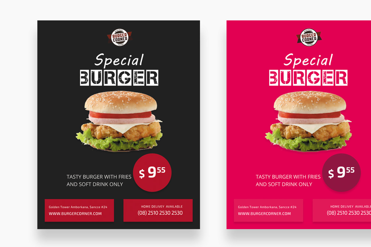 Burger Flyer Bundle, a Flyer Template by Design_Space (Photo 2 of 4)
