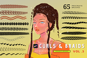 Procreate Curls & Braids Brushes 3, a Brush Add-On by Artbykimmyw (Thumbnail 4 of 5)