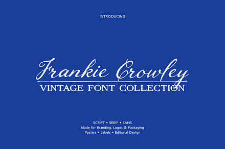Frankie Crowley Font Collection, a Serif Font by elvinova