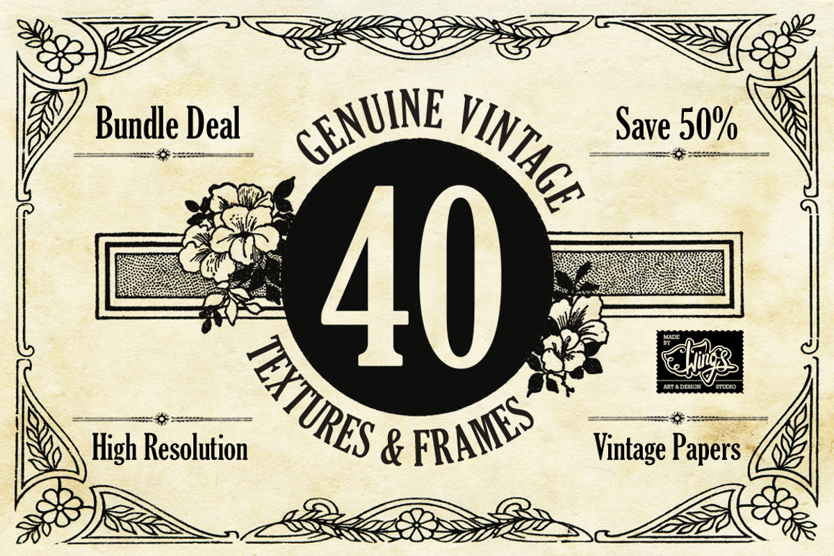 40 Decorative Textures and Frames